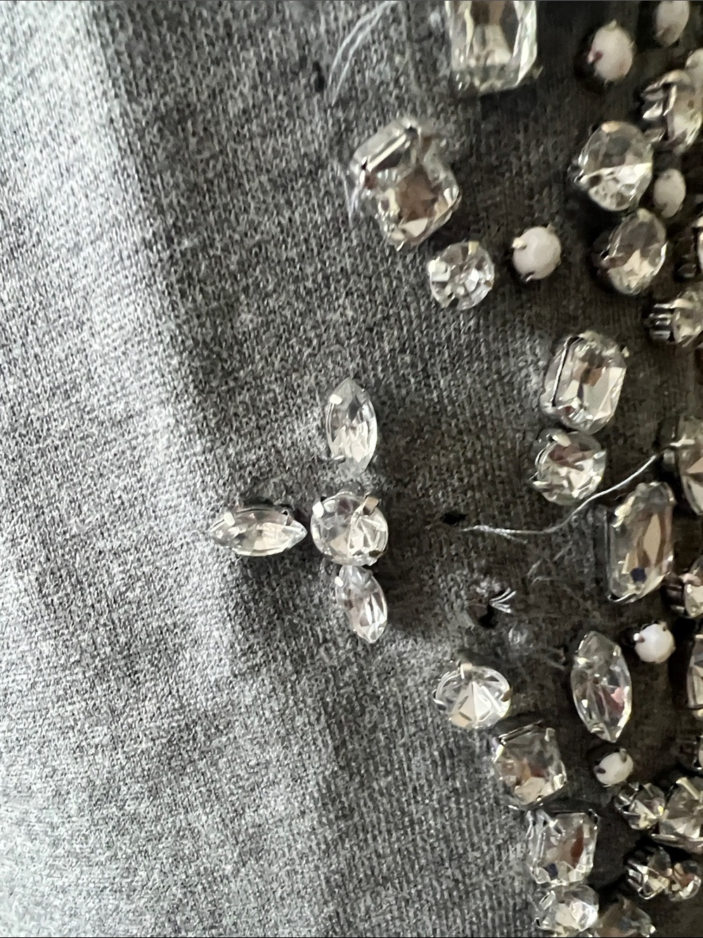 Express Gray Sweatpants with Rhinestone Details - Picture 5 of 9